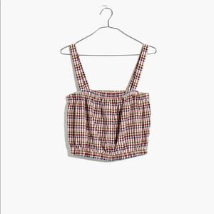 Madewell Crop Top in Rainbow Gingham
